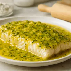 Filet ryby w sosie cytrynowym z ziołami. Idealny sos cytrynowy do ryby, który podkreśli jej smak.