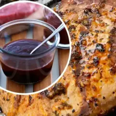 Soczysty schab na obiad, grillowany i polany aromatycznym sosem. Idealny na letni wieczór.