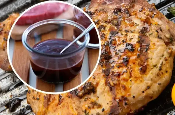 Soczysty schab na obiad, grillowany i polany aromatycznym sosem. Idealny na letni wieczór.